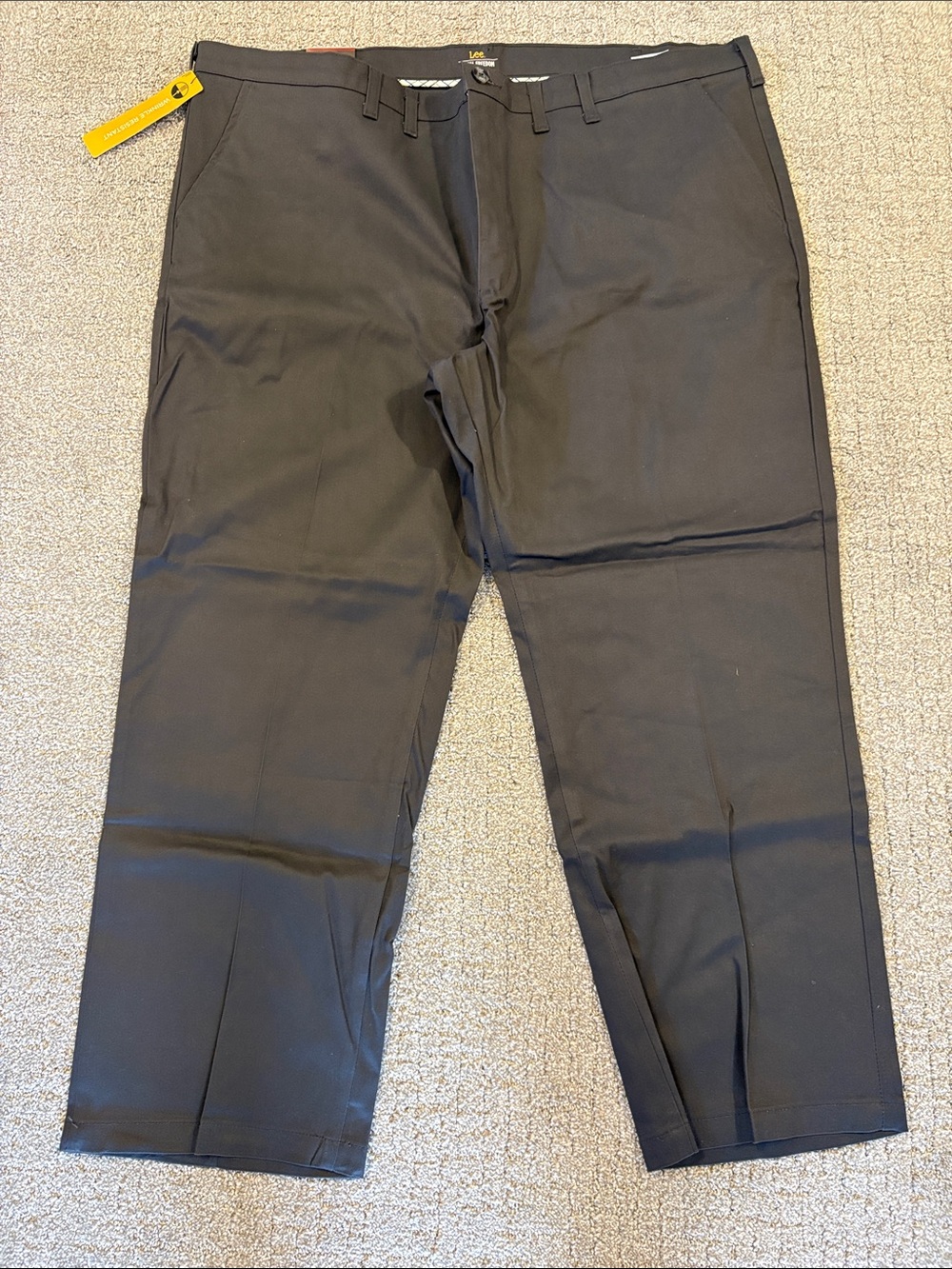 Lee Men's Charcoal Gray Relaxed Fit Big and Tall Pants